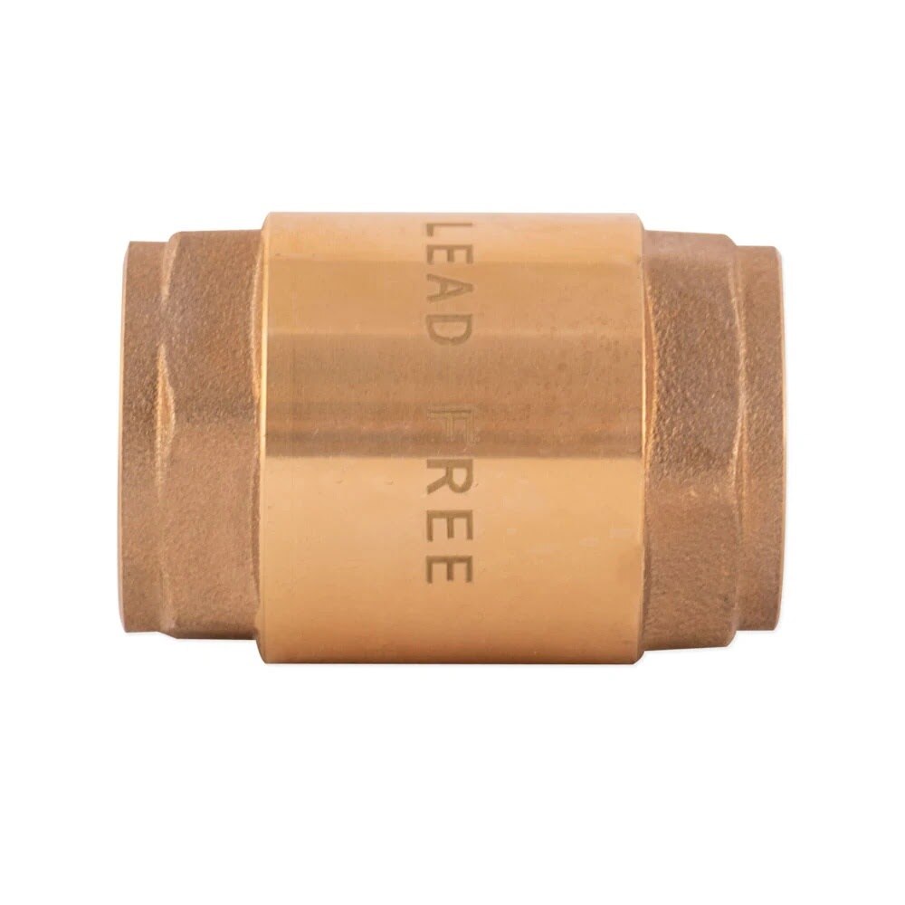 Eastman 20403LF 3/4 in. IPS Brass In-Line Check Valve for Backflow Prevention - 2