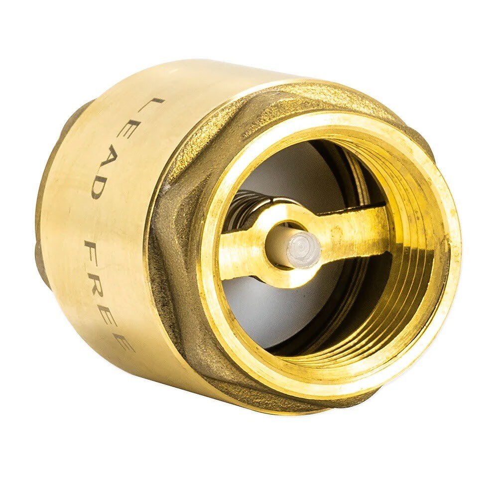 Eastman 20405LF 1 in IPS Lead Free Brass In-Line Check Valve for Backflow Prevention - 3