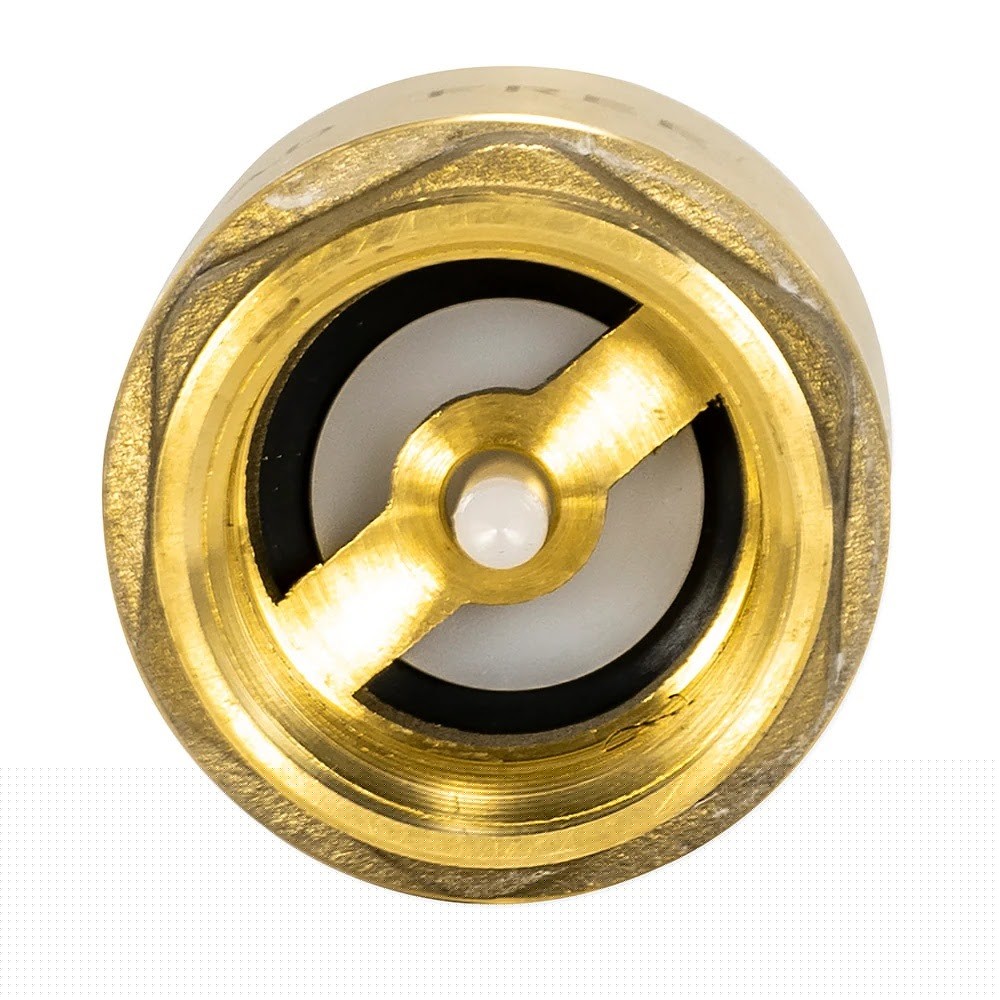 Eastman 20405LF 1 in IPS Lead Free Brass In-Line Check Valve for Backflow Prevention - 5