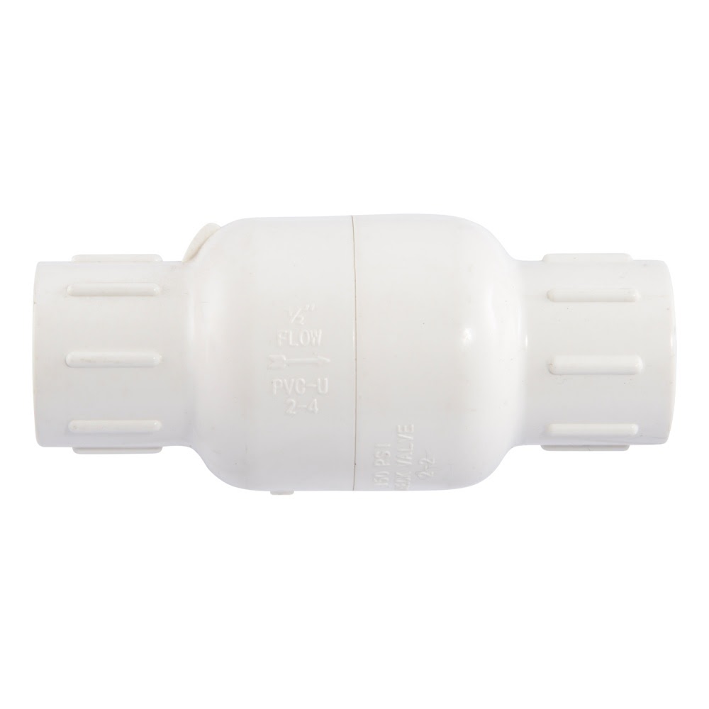 Eastman 20452N 1/2 in. Slip x Slip PVC Schedule 40 In-Line Check Valve - 2