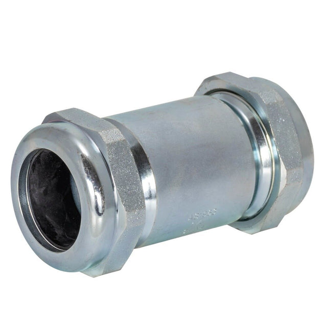 Eastman 20568 1-1/4 in. x 4-5/8 in. Long Pattern Galvanized Steel Compression Coupling