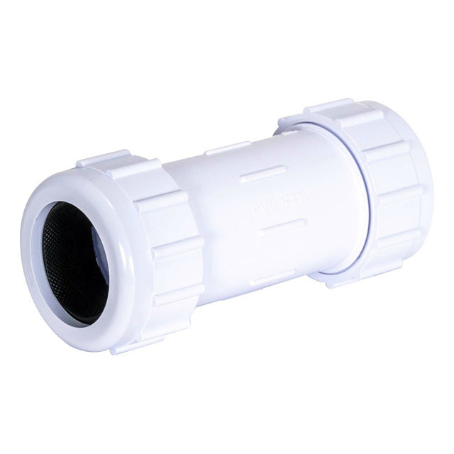 Eastman 20591 1-1/2 in IPS PVC Schedule 40 Compression Coupling for Pipe Repair