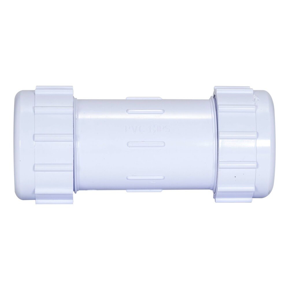Eastman 20591 1-1/2 in IPS PVC Schedule 40 Compression Coupling for Pipe Repair - 3