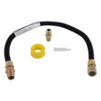 Eastman 20BE52515024K 1/2 in. OD x 24 in. Black Stainless Steel Gas Log Installation Kit