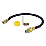 Eastman 20BE52V05124K 1/2 in. OD x 24 in. Black Stainless Steel Gas Log Kit with EFV