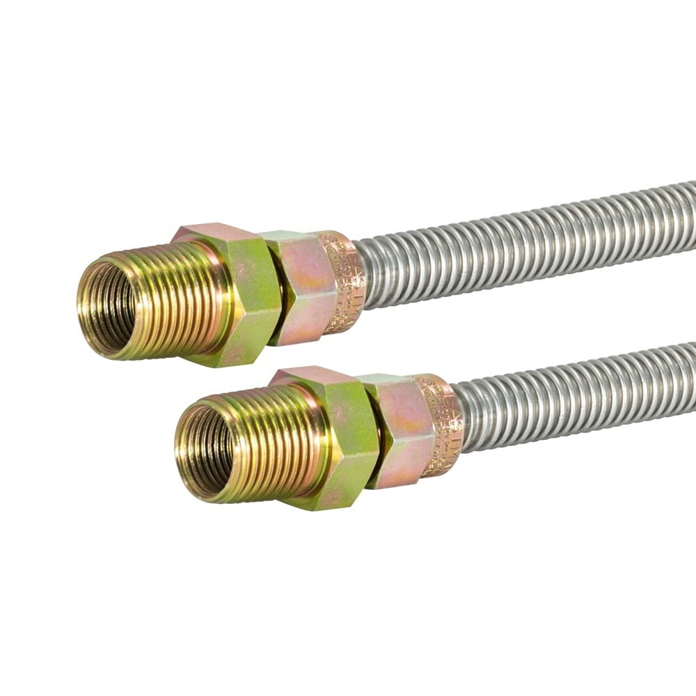 Eastman 20SS505012 1/2 in. OD x 12 in. Stainless Steel Gas Connector MIP x MIP - 2