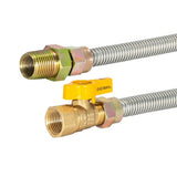 Eastman 20SS506136 1/2 in. OD x 36 in. Stainless Steel Gas Connector with Ball Valve - 2