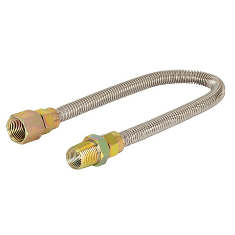 Eastman 20SS515030 1/2 in. OD x 30 in. Stainless Steel Gas Connector with 1/2 in. FIP x 1/2 in. MIP Ends