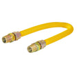Eastman 20YE505012 1/2 in OD x 12 in Yellow Epoxy-Coated Stainless Steel Gas Connector MIP x MIP