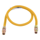 Eastman 20YE505048B 1/2 in. x 48 in. Yellow Coated Stainless Steel Gas Connector MIP x MIP