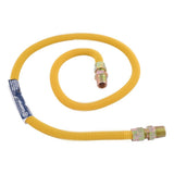 Eastman 20YE505048 1/2 in. OD x 48 in. Yellow Epoxy-Coated Stainless Steel Gas Connector MIP x MIP - 3