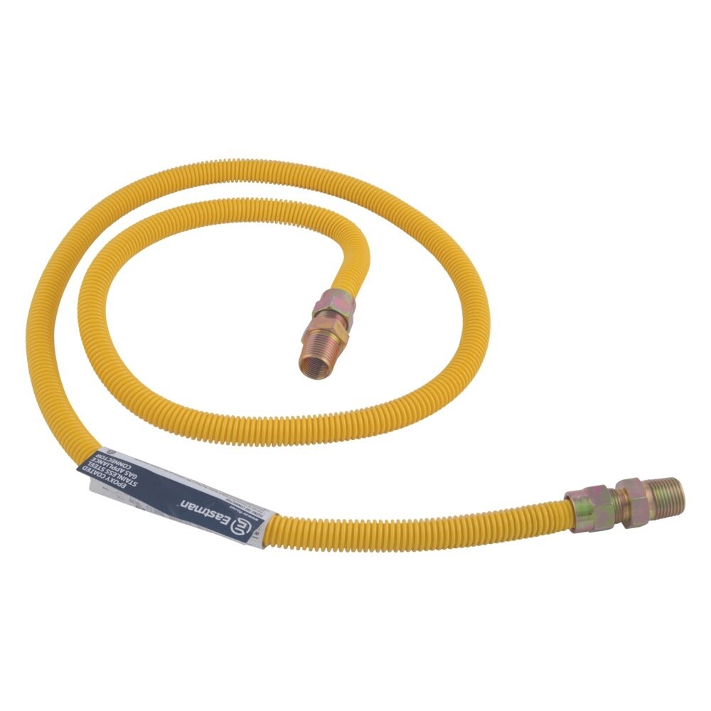 Eastman 20YE505060B 60 in. 1/2 in. OD Stainless Steel Gas Connector with 1/2 in. MIP Ends
