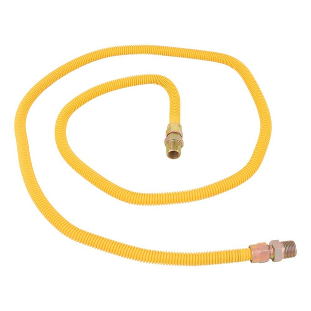 Eastman 20YE505072 1/2 in. OD x 72 in. Yellow Stainless Steel Gas Connector with 1/2 in. MIP Ends
