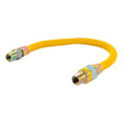 Eastman 20YE50V018B 1/2 in. OD x 18 in. Stainless Steel Gas Connector with EFV and 1/2 in. MIP Ends