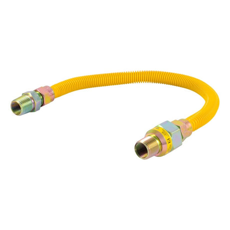 Eastman 20YE50V018B 1/2 in. OD x 18 in. Stainless Steel Gas Connector with EFV and 1/2 in. MIP Ends