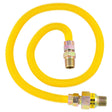 Eastman 20YE50V036B 1/2 in. OD x 36 in. Yellow Stainless Steel Gas Connector with ArmorBoost EFV