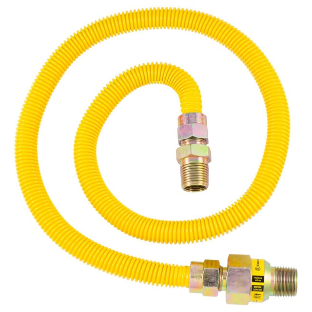 Eastman 20YE50V036B 1/2 in. OD x 36 in. Yellow Stainless Steel Gas Connector with ArmorBoost EFV