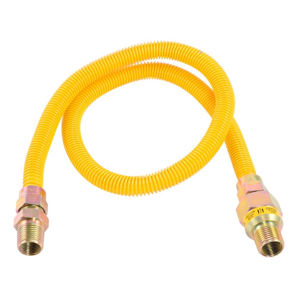 Eastman 20YE50V036B 1/2 in. OD x 36 in. Yellow Stainless Steel Gas Connector with ArmorBoost EFV - 2