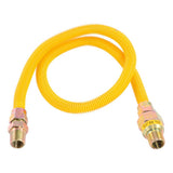 Eastman 20YE50V036B 1/2 in. OD x 36 in. Yellow Stainless Steel Gas Connector with ArmorBoost EFV - 2