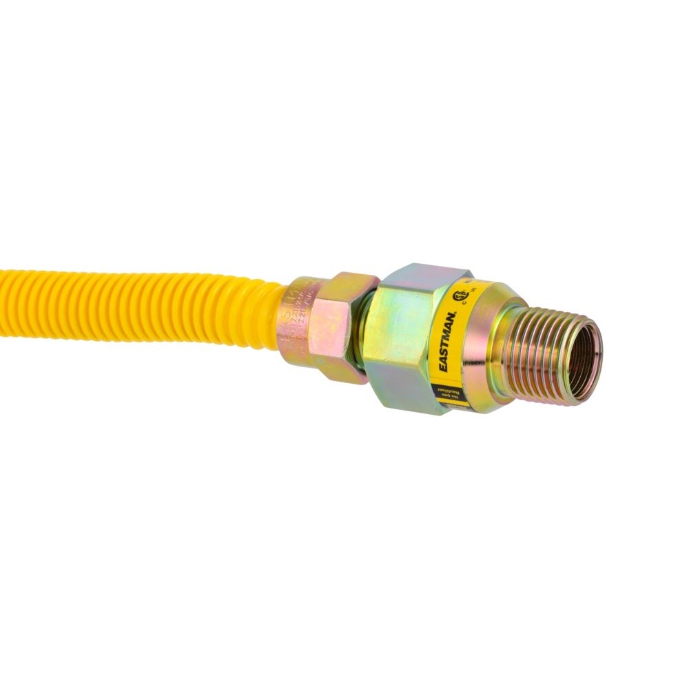 Eastman 20YE50V048B 1/2 in. OD x 48 in. Yellow Stainless Steel Gas Connector with ArmorBoost EFV - 3