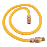 Eastman 20YE50V048K 1/2 in OD x 48 in Yellow Stainless Steel Gas Dryer Connector Kit with EFV