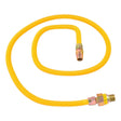 Eastman 20YE50V060B 1/2 in OD x 60 in Yellow Stainless Steel Gas Connector with EFV