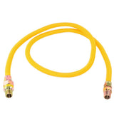Eastman 20YE50V060B 1/2 in OD x 60 in Yellow Stainless Steel Gas Connector with EFV - 2