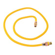 Eastman 20YE50V072B 1/2 in. OD x 72 in. Yellow Coated Stainless Steel Gas Connector with EFV