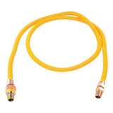 Eastman 20YE50V072B 1/2 in. OD x 72 in. Yellow Coated Stainless Steel Gas Connector with EFV - 2