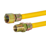 Eastman 20YE515012 1/2 in. OD x 12 in. Epoxy-Coated Stainless Steel Gas Connector FIP x MIP - 2