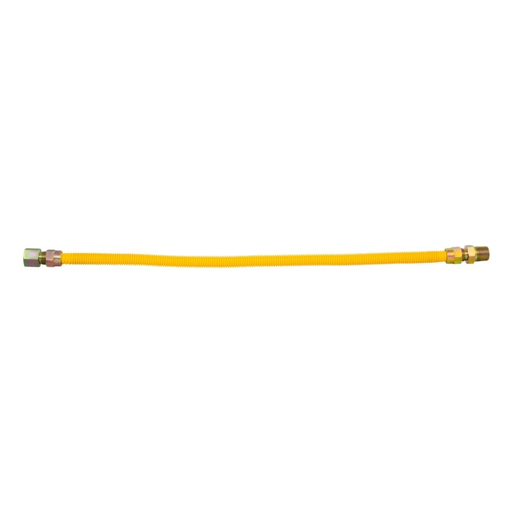 Eastman 20YE515024B 1/2 in OD x 24 in Stainless Steel Gas Connector 1/2 in FIP x 1/2 in MIP - 2
