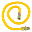 Eastman 20YE515036B 36 in. Yellow Stainless Steel Gas Connector with 1/2 in. FIP x 1/2 in. MIP Ends