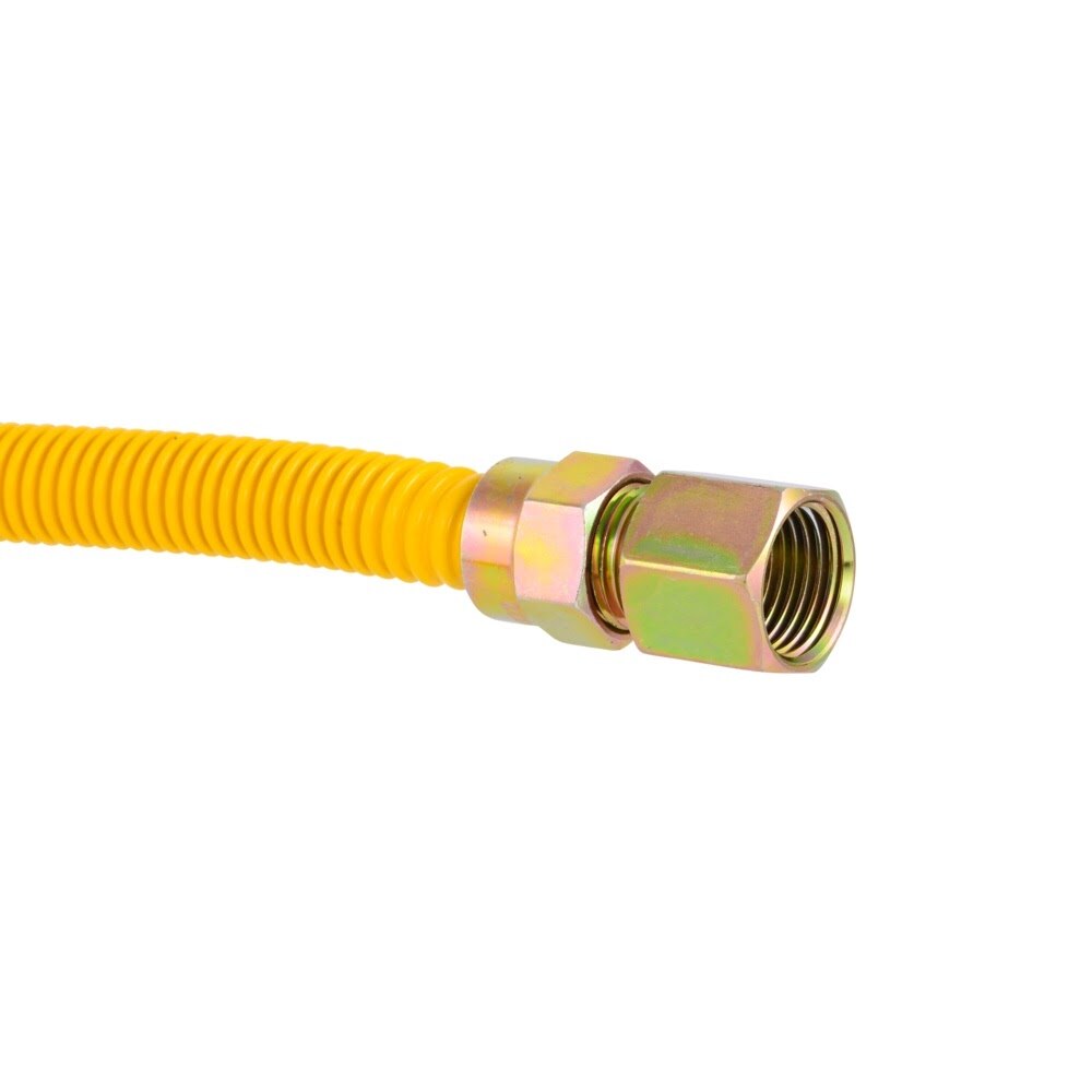 Eastman 20YE515036B 36 in. Yellow Stainless Steel Gas Connector with 1/2 in. FIP x 1/2 in. MIP Ends - 3