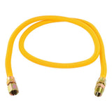 Eastman 20YE515060B 1/2 in. OD x 60 in. Yellow Stainless Steel Gas Connector 1/2 in. FIP x 1/2 in. MIP - 2