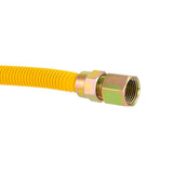 Eastman 20YE515072B 1/2 in. OD x 72 in. Yellow Stainless Steel Gas Connector 1/2 in. FIP x 1/2 in. MIP - 3