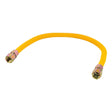 Eastman 20YE515124B 1/2 in. OD x 24 in. Yellow Stainless Steel Gas Connector with 1/2 in. FIP Ends