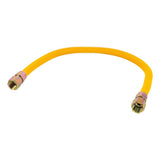 Eastman 20YE515124B 1/2 in. OD x 24 in. Yellow Stainless Steel Gas Connector with 1/2 in. FIP Ends