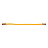 Eastman 20YE515124B 1/2 in. OD x 24 in. Yellow Stainless Steel Gas Connector with 1/2 in. FIP Ends - 2