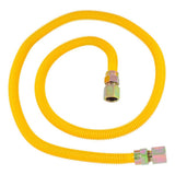 Eastman 20YE515148B 1/2 in. x 48 in. Yellow Stainless Steel Gas Connector with 1/2 in. FIP Ends