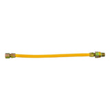 Eastman 20YE51V018B 1/2 in. OD x 18 in. Yellow Coated Stainless Steel Gas Connector with EFV - 2
