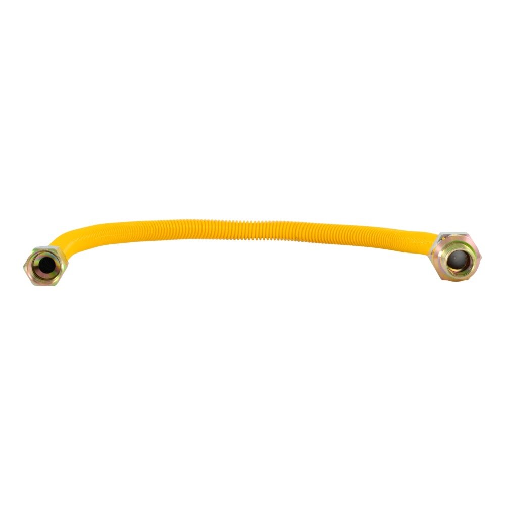 Eastman 20YE51V024B 1/2 in x 24 in Yellow Stainless Steel Gas Connector with EFV - 3