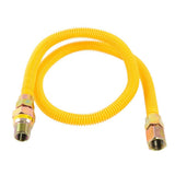 Eastman 20YE51V036B 1/2 in. x 36 in. Yellow Stainless Steel Gas Connector with EFV - 2