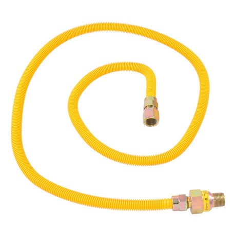 Eastman 20YE51V060B 1/2 in FIP x 1/2 in MIP 60 in Stainless Steel Gas Connector with EFV