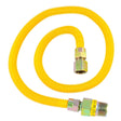 Eastman 20YE51V436B 1/2 in. OD x 36 in. Yellow Coated Stainless Steel Gas Connector with EFV