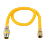 Eastman 20YE51V436B 1/2 in. OD x 36 in. Yellow Coated Stainless Steel Gas Connector with EFV - 2