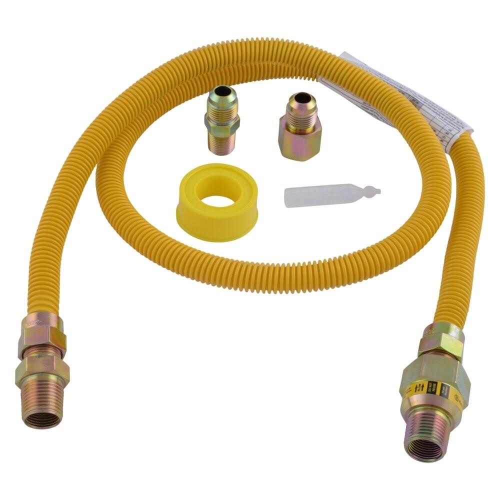 Eastman 20YE52V05148K 1/2 in. OD 48 in. Gas Dryer Installation Kit with EFV, Leak Detector and PTFE Tape - 2