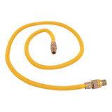 Eastman 20YE52V05160K 1/2 in. OD x 60 in. Yellow Stainless Steel Gas Dryer Connector Kit with EFV