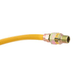 Eastman 20YE52V05160K 1/2 in. OD x 60 in. Yellow Stainless Steel Gas Dryer Connector Kit with EFV - 2