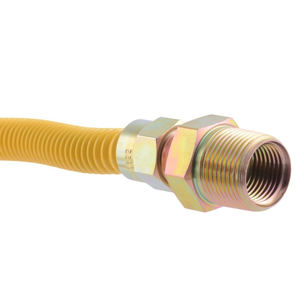 Eastman 20YE545072B 72 in 1/2 in OD Stainless Steel Gas Connector 3/4 in MIP x 1/2 in MIP - 3