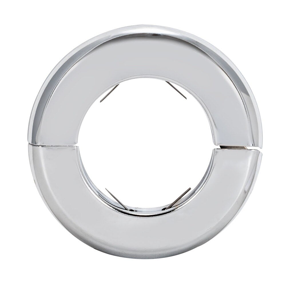 Eastman 25744 2-1/8 in. OD Heavy Duty Split Escutcheon Floor and Ceiling Plate Chrome Plated - 2